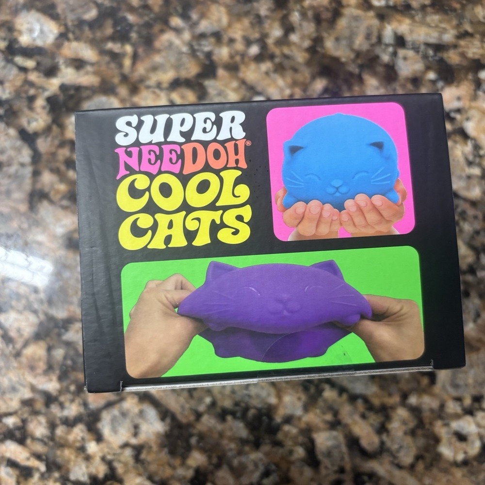 NeeDoh Super Cool Cats XL Giant Squishy Pink Nee Doh Cat TikTok VIRAL NIB - Picture 3 of 5